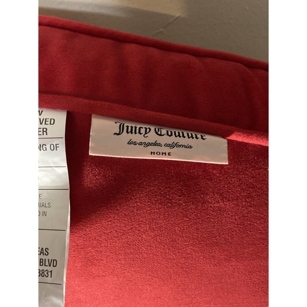 Juicy Couture Decorative Pillow Pink Heart 20” X 18” Candy Cane Valentines Xmas - Picture 14 of 16